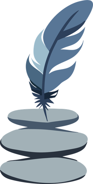 HabitCrafts feather on stones logo